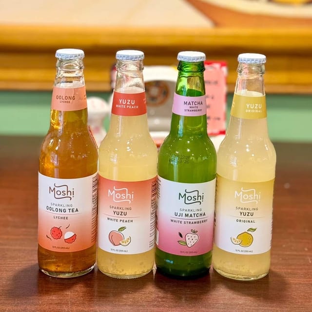 Moshi Sparkling Drinks.
